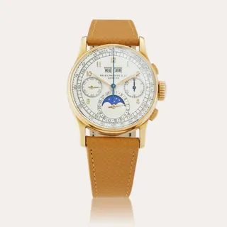 Patek Philippe Perpetual Calendar Chronograph 1518 18k yellow gold Silver