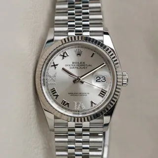 Rolex Datejust 36 126234-0029 36mm White gold and Stainless steel Silver