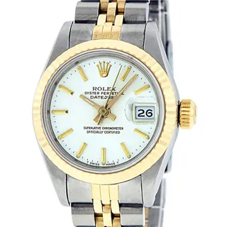 Rolex Datejust Yellow gold and Stainless steel White