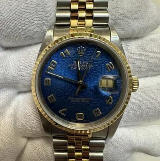 Rolex Datejust 36 16233 36mm Yellow gold and Stainless steel Blue