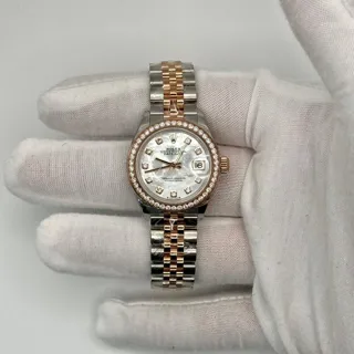 Rolex Lady-Datejust 279381RBR-0013 28mm Oystersteel and Everose gold White