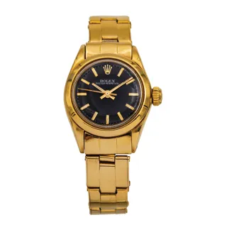 Rolex Oyster Perpetual 6618 24mm 18k yellow gold Black