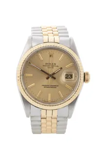 Rolex Oyster Perpetual Date 15003 Yellow gold and Stainless steel Champagne