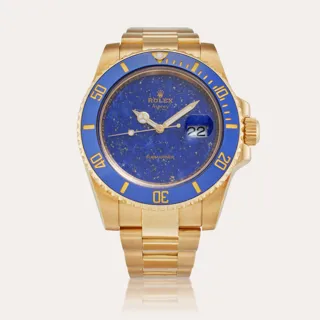 Rolex Submariner 116618 18k yellow gold Blue