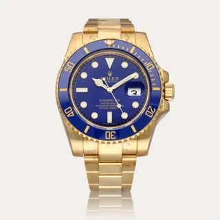 Rolex Submariner 116618LB Yellow gold Blue