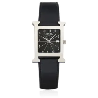 Hermès Heure H HH1.810 30mm Palladium-plated Black