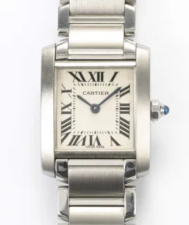 Cartier Tank Française 25mm Stainless steel White