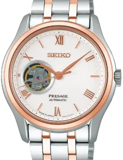 Seiko Presage SSA412J1 Red gold$Stainless Steel White