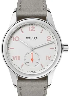 NOMOS Club 708 Stainless steel White