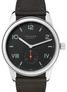 NOMOS Club 738 Stainless steel Black