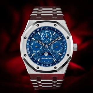 Audemars Piguet Royal Oak Perpetual Calendar 26574BC.OO.1220BC.02 White gold Blue