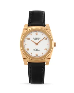 Rolex Cellini 5320 34mm 18k rose gold White