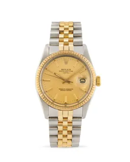 Rolex Oyster Perpetual Date 15003 18k Gold and Stainless steel Champagne