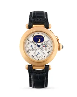 Cartier Pasha Perpetual Calendar 30003 38mm 18k Gold Cream