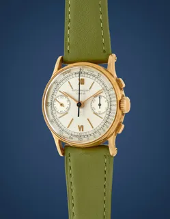 Patek Philippe Chronograph 130 33mm 18k Gold Silver