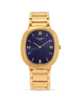 Patek Philippe Golden Ellipse 3589 36mm 18k Gold Blue and Purple