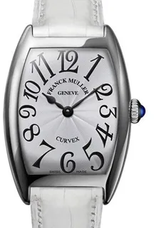 Franck Muller Cintree Curvex 1752 QZ 35mm White gold Silver