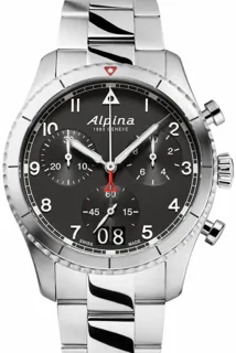 Alpina Startimer AL-372BW4S26B Stainless steel Black