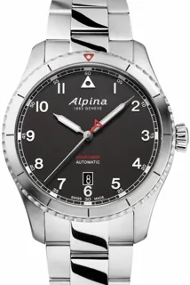 Alpina Startimer AL-525BW4S26B Stainless steel Black