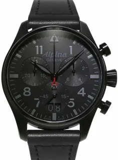 Alpina Startimer Pilot AL-372BB4FBS6 Stainless steel Black