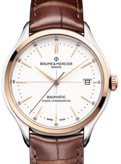 Baume & Mercier Clifton M0A10519 Rose gold and Stainless steel White