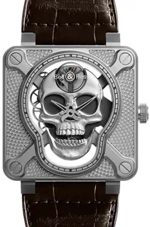 Bell & Ross Instruments BR01-SKULL-O-SK-ST Stainless steel White