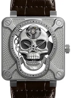 Bell & Ross Instruments BR01-SKULL-SK-ST Stainless steel Silver