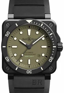 Bell & Ross Instruments BR0392-D-KA-CE/SRB Black ceramic Green