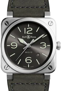 Bell & Ross Instruments BR0392-GC3-ST/SCA Stainless steel Gray