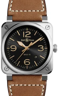 Bell & Ross Instruments BR0392-GH-ST/SCA Stainless steel Black