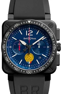 Bell & Ross Instruments BR0394-PAF1-CE/SRB Black ceramic Blue