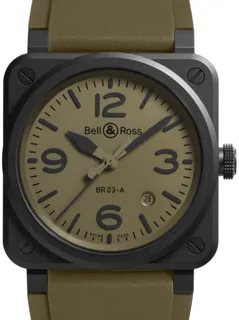 Bell & Ross Instruments BR03A-MIL-CE/SRB Black ceramic Green