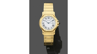 Cartier Santos Octagon 2965 18k yellow gold White