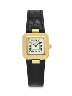 Cartier Santos Carrée 18k yellow gold White