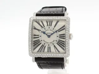 Franck Muller Master Square 6002 M QZ D 18k white gold and Diamond Silver