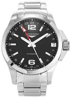 Longines Conquest L3.687.4.56.6 41mm Stainless steel Black