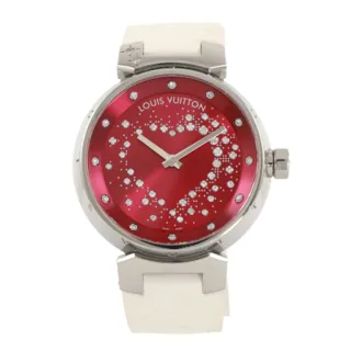 Louis Vuitton Tambour Q13M2 Stainless steel Red