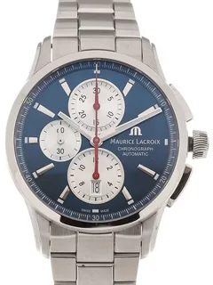 Maurice Lacroix Pontos Chronographe PT6388-SS002-430-1 Stainless steel Blue