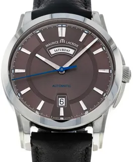 Maurice Lacroix Pontos PT6158-SS001-73E-1 Stainless steel Brown