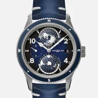 Montblanc 1858 125565 42mm Titanium Blue