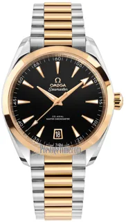 Omega Aqua Terra 220.20.41.21.01.001 Yellow gold and Stainless steel Black