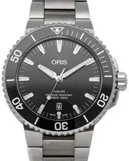 Oris Aquis 01 733 7730 7153-07 8 24 15PEB Titanium Gray