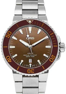 Oris Aquis Date 01 733 7730 4152-07 8 24 05PEB Stainless steel Brown