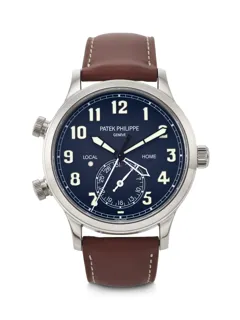 Patek Philippe Calatrava Pilot Travel Time 5524G-001 White gold Blue