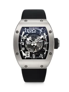 Richard Mille RM 010 RM010 AG WG 39mm 18k white gold Semi-skeletonized