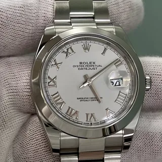 Rolex Datejust 126300-0015 Stainless steel White