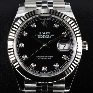 Rolex Datejust 41 126334-0012 41mm White gold and Stainless steel Black