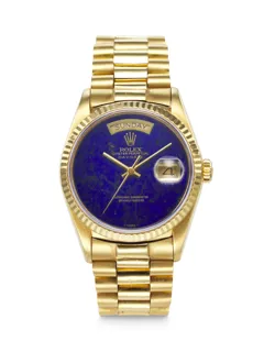 Rolex Day-Date 36 18038 Yellow gold Blue