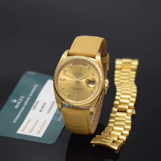 Rolex Day-Date 36 18038 Yellow gold Champagne