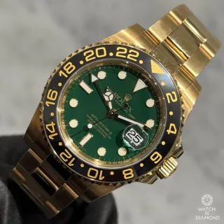 Rolex GMT-Master II 116718LN 40mm Yellow gold Green